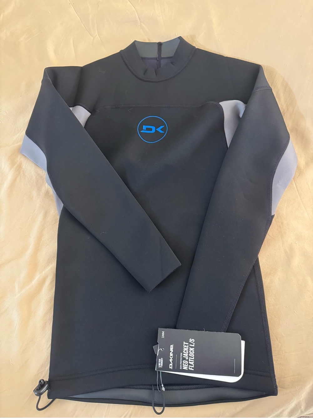 Dakine Men’s Black and Gray Crewneck Sweater with Blue Logo